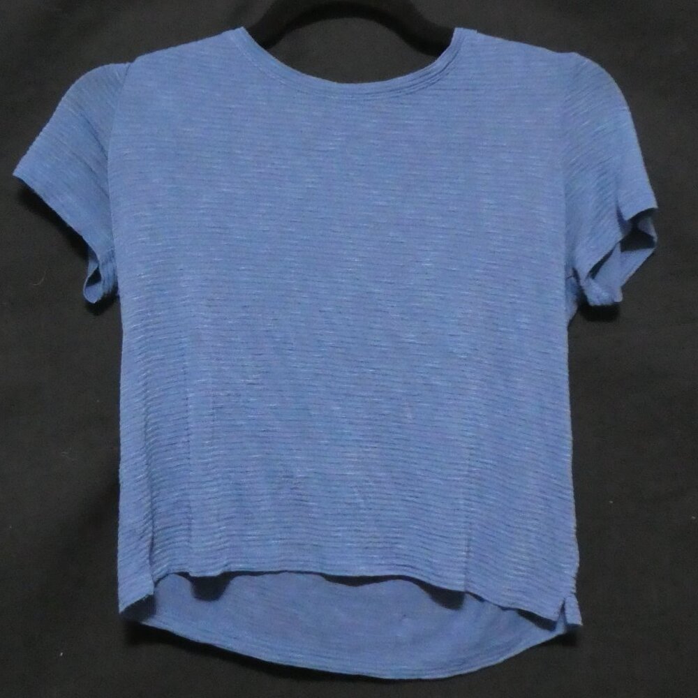 AERO - Seriously Soft Easy Tee | xs - extra small | Blue Striped Burnout Tee